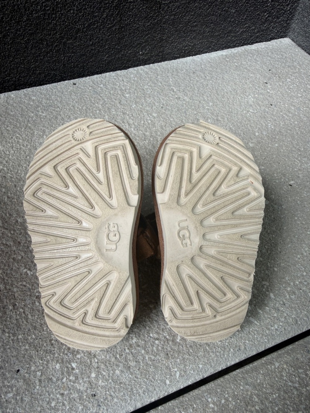 UGG Toddler Chestnut Brown Suede Slide Sandals with Adjustable Strap - Picture 2 of 7